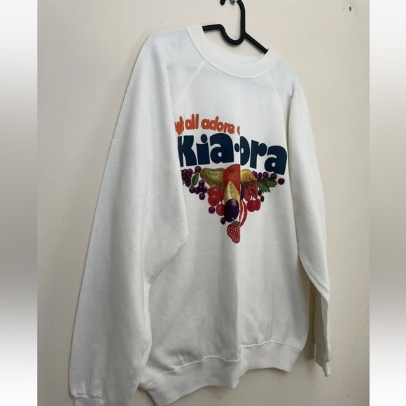 Hanes Kia Ora sweatshirt jumper graphic print white vintage Made in USA size XL - Picture 2 of 11